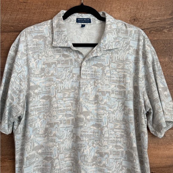 Peter Millar Crown Crafted Land Rover Scenic Polo Shirt – Men’s Large - Picture 2 of 6